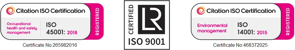 ISO 45001, ISO 9001, ISO 14001 Accredited